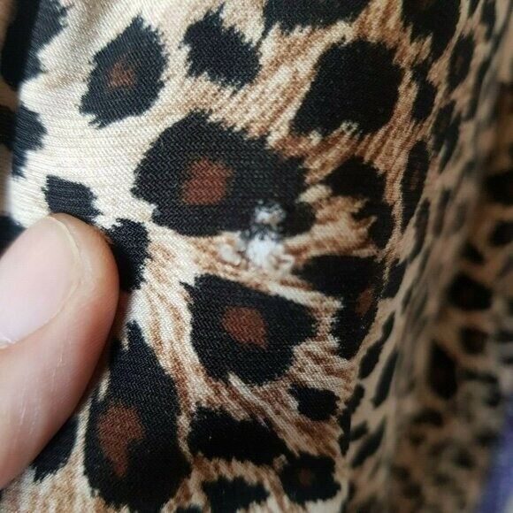 Evan Picone Dress Size 10 Leopard Print Animal Sleeveless Brown Black Mob Wife - Picture 11 of 12